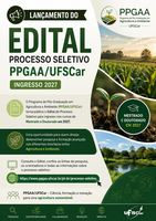 PPGAA DIVULGA EDITAL PARA NOVOS ALUNOS 2027 - MESTRADO E DOUTORADO